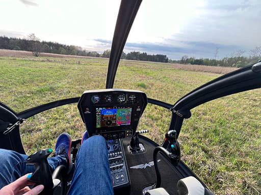 Pilot's view from the ARGO AH cockpit with Garmin G3X