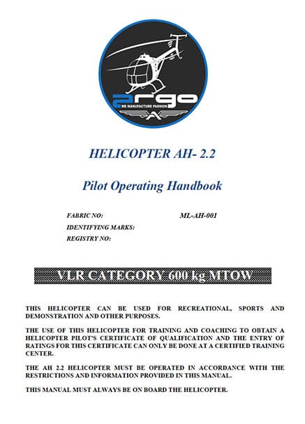 ARGO AH-22 pilot operating handbook cover