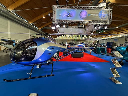 ARGO AH helicopter on the Manufaktura Lotnicza exhibition stand