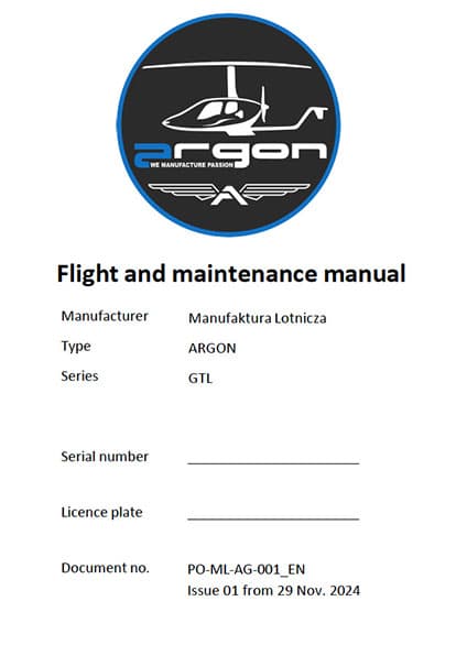 ARGON GTL flight and maintenance manual cover