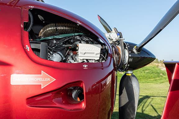 ROTAX engine installed in an ARGON gyroplane