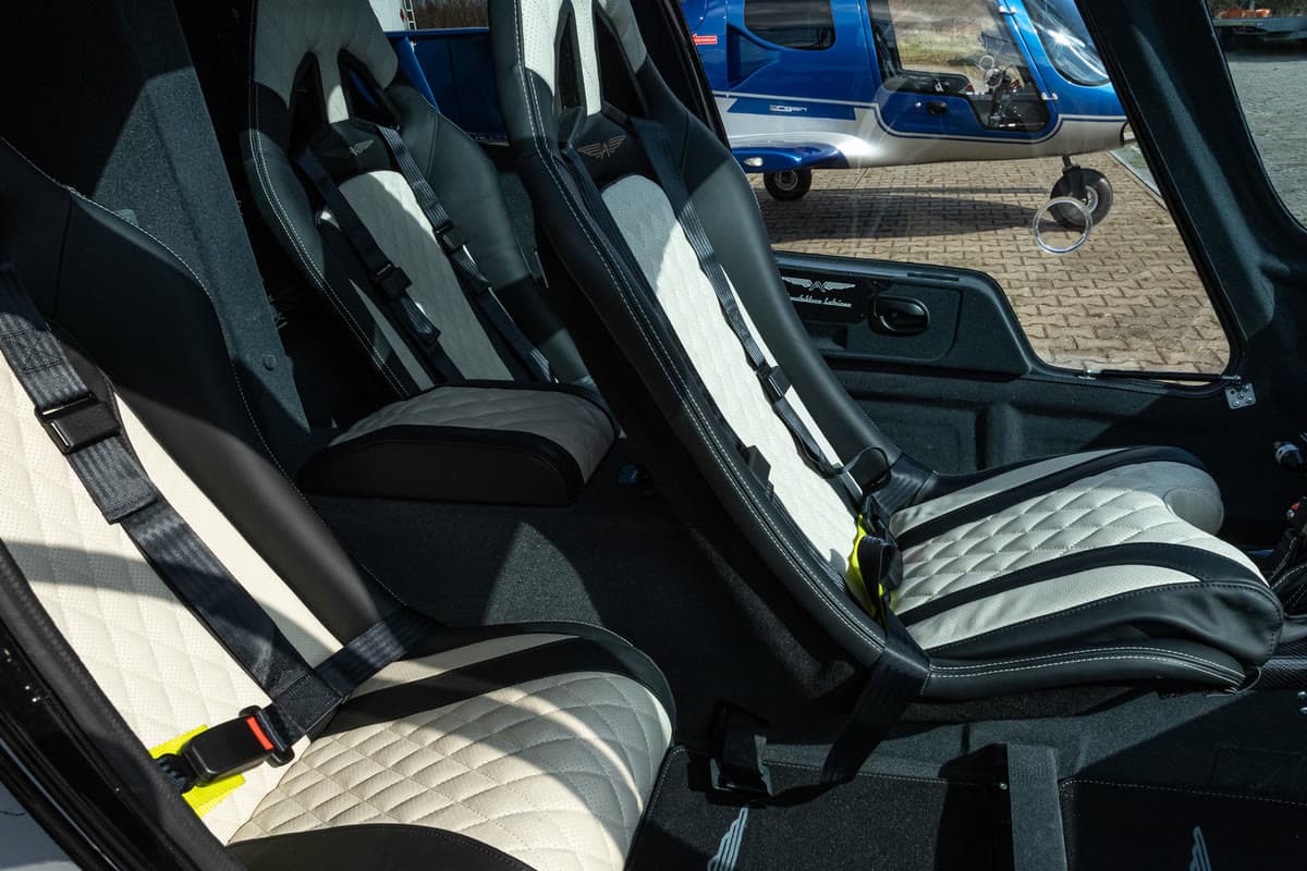 Inside the ARGON GTL Triple: one seat forward and two behind